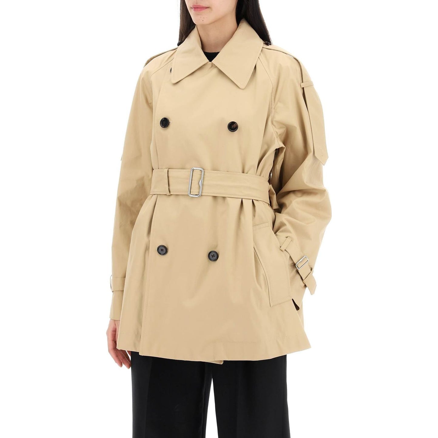 Burberry double-breasted midi trench coat Jackets Burberry