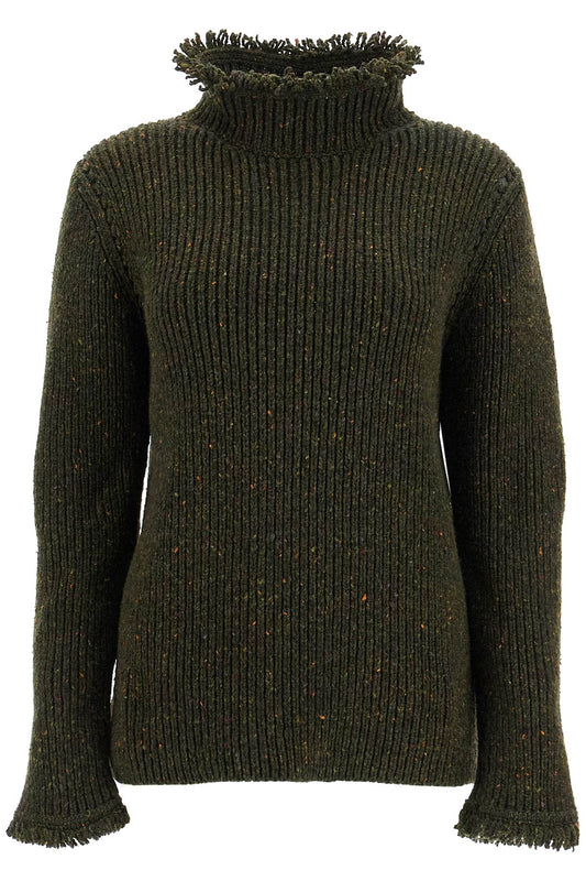 Burberry fringe ribbed wool sweater