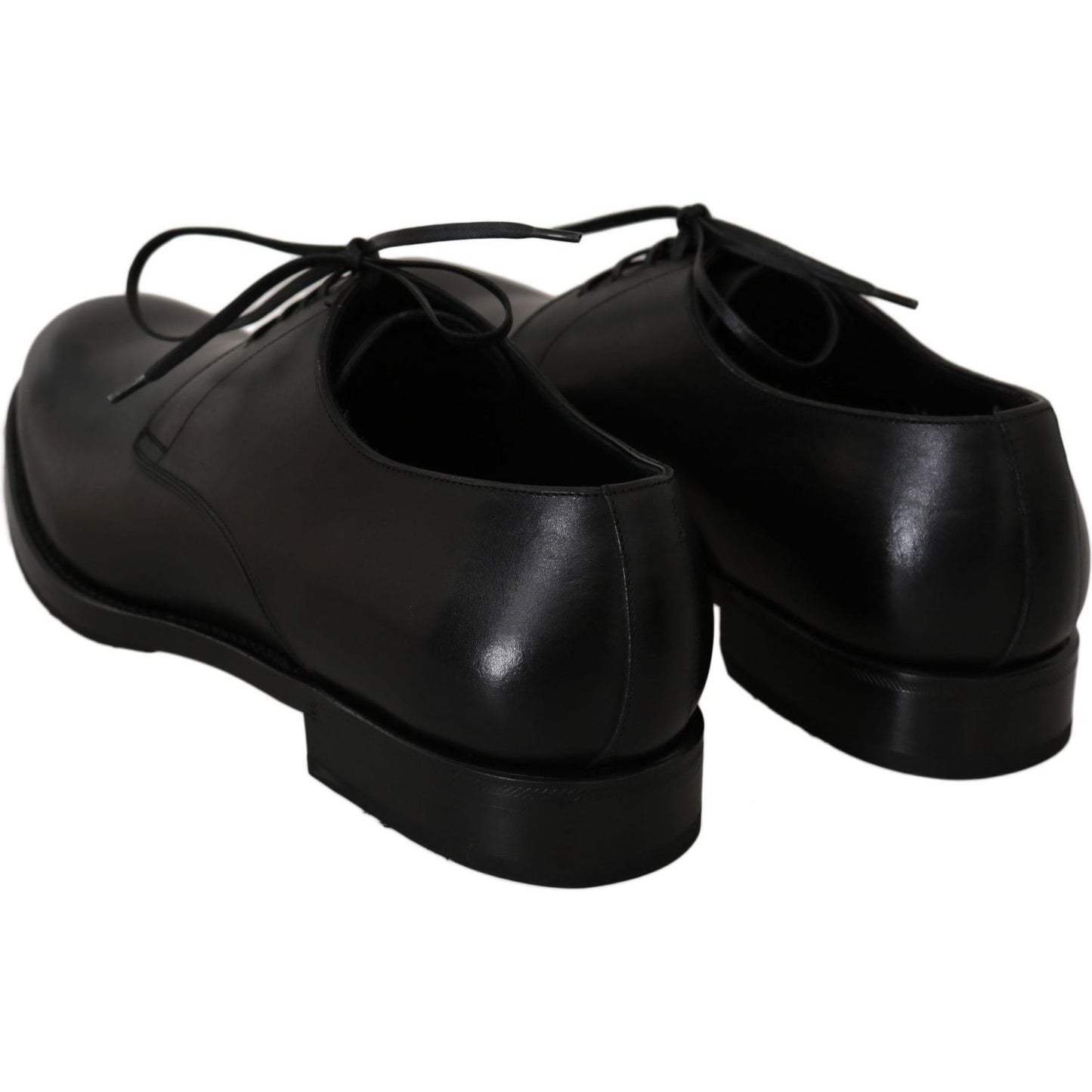 Dolce & Gabbana Elegant Black Leather Derby Dress Shoes Dress Shoes Dolce & Gabbana