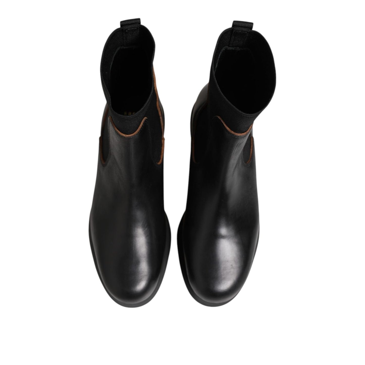 Sacai Black Chelsea Leather Pull On Women Ankle Boots Shoes Sacai