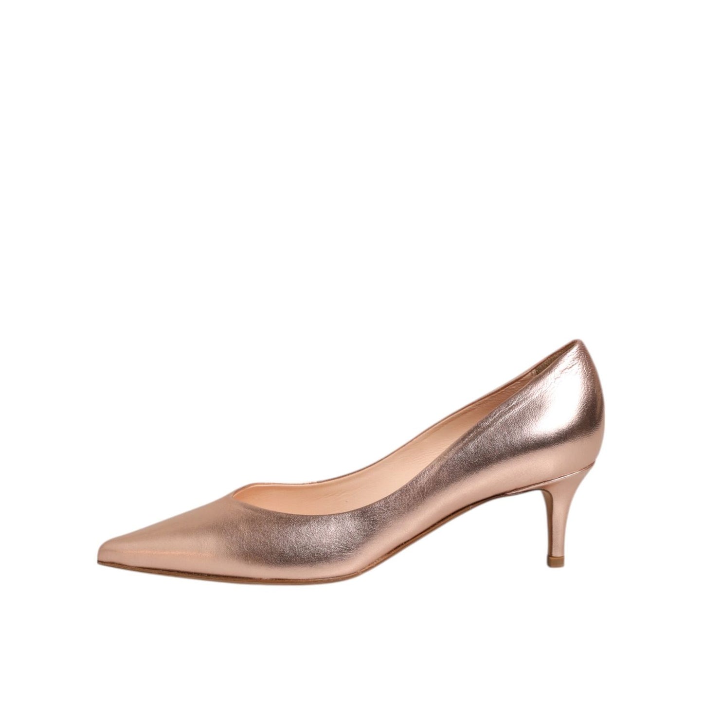 Prosperine Pink Leather Pumps Stiletto Heels Slip On Shoes Prosperine