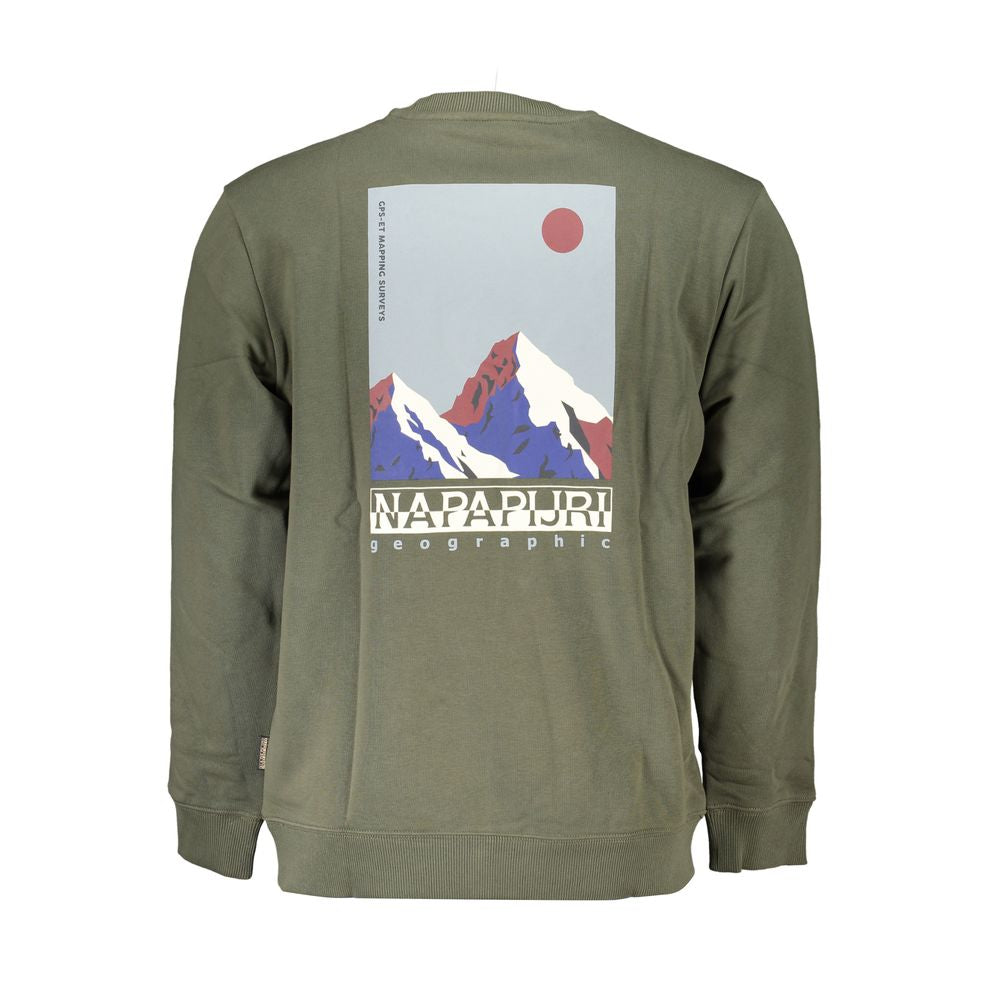 Napapijri Green Cotton Sweatshirt Napapijri
