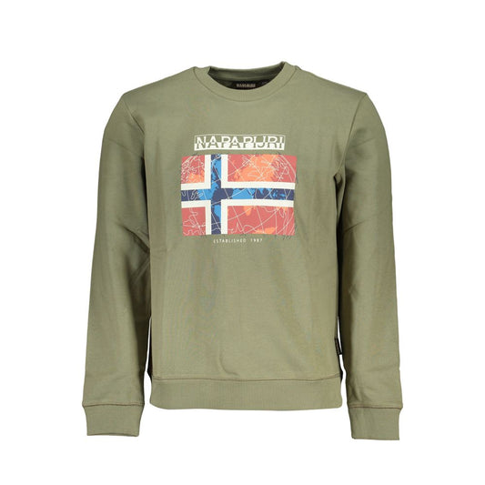 Napapijri Green Cotton Sweatshirt Napapijri
