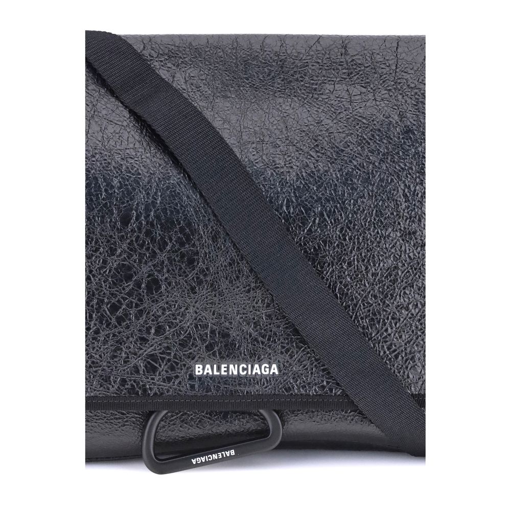 Balenciaga Black Calf Leather Bos Taurus Shoulder Bag Balenciaga