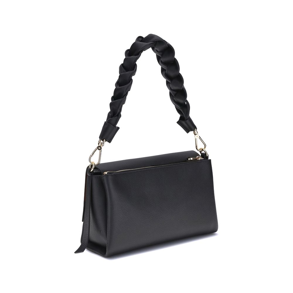 Coccinelle Black Calf Leather Bos Taurus Shoulder Bag Coccinelle