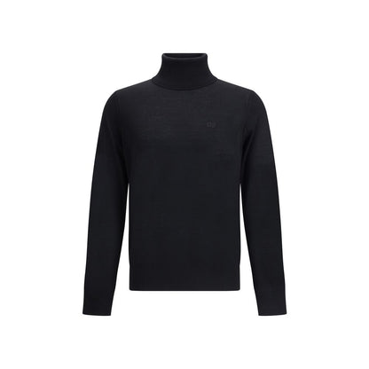 Dsquared² Black Fleece Wool Turtleneck
