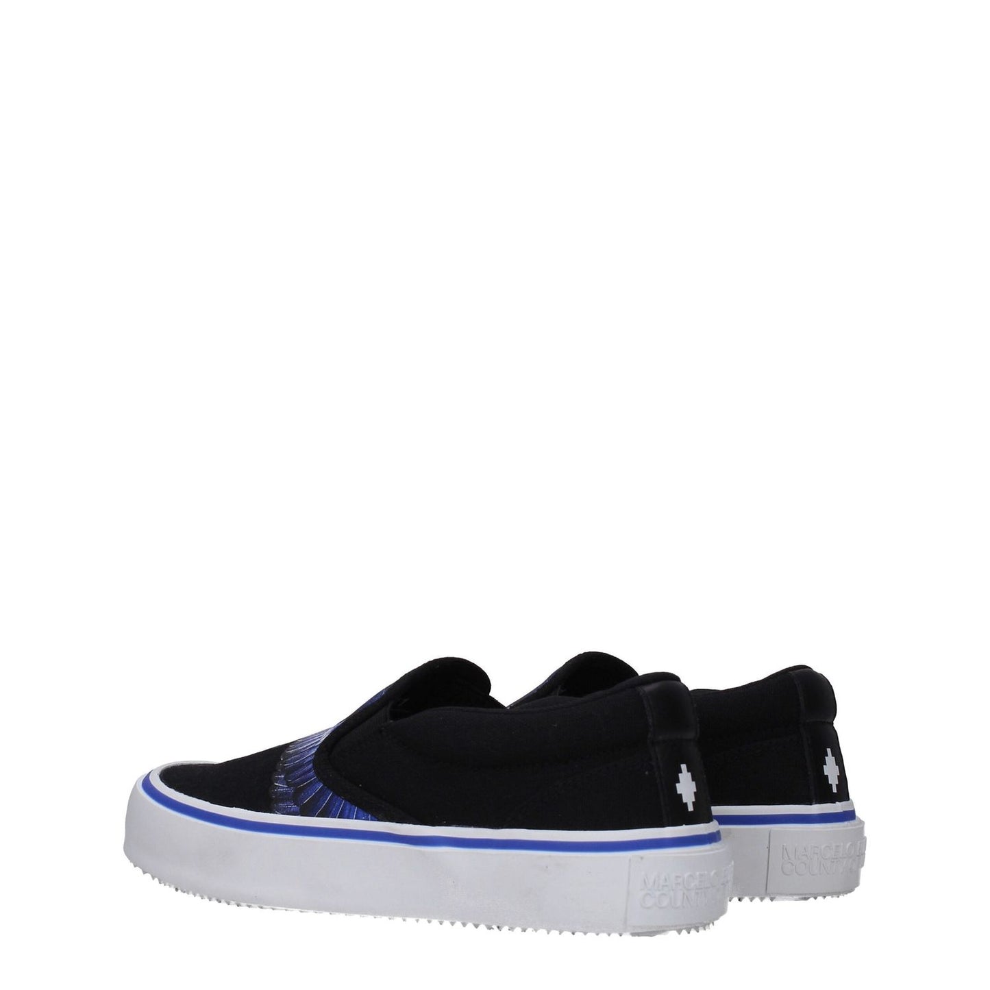 Marcelo Burlon Black Fabric Slip-On Loafers Marcelo Burlon