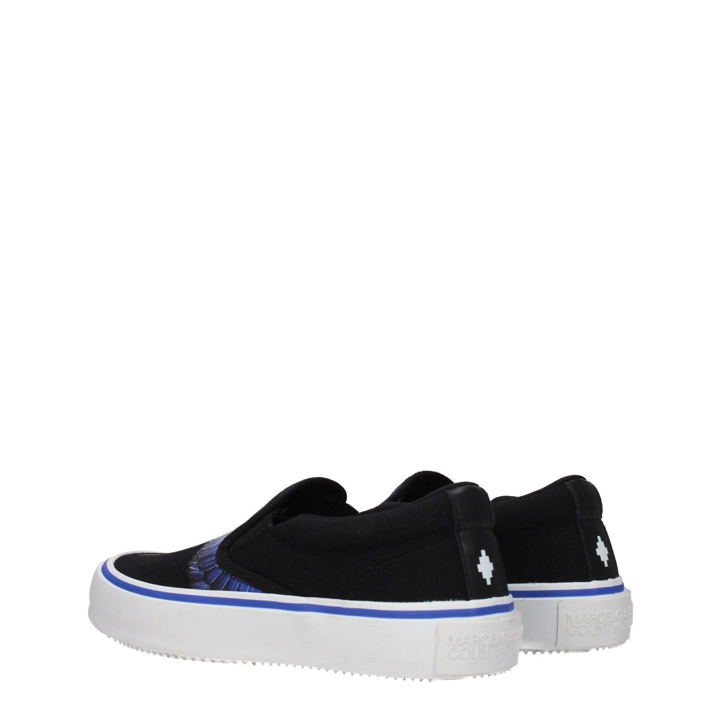 Marcelo Burlon Black Fabric Slip-On Loafers Marcelo Burlon