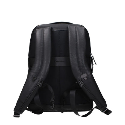 Piquadro Black Leather Backpack 1728,75667636384,Backpacks - Bags,Bags,Black,Men,New with tags,Piquadro