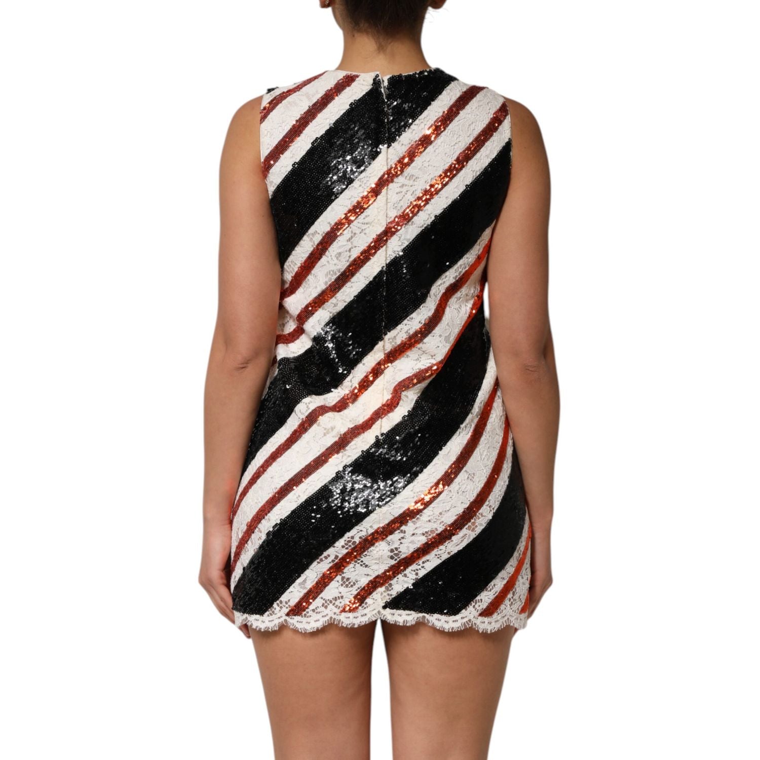 Dolce & Gabbana Multicolor Sequin Embellished Shift Dress