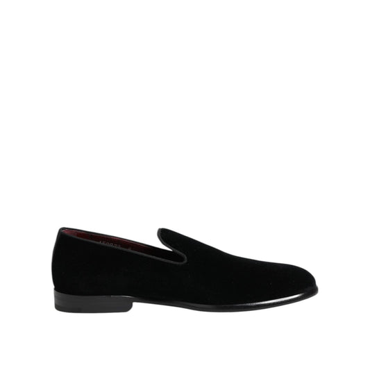 Dolce & Gabbana Black Velvet Loafers Formal Men Dress Shoes 1728,67345645728,Black,Dolce & Gabbana,EU39/US6,EU40/US7,Loafers - Men - Shoes,Loafers - Shoes,Material: 100% Cotton,Men,Men - Shoes,New with tags,Shoes,Slip-On Loafers - Loafers - Shoes