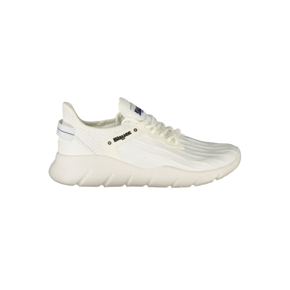Blauer White Polyester Men's Sneaker