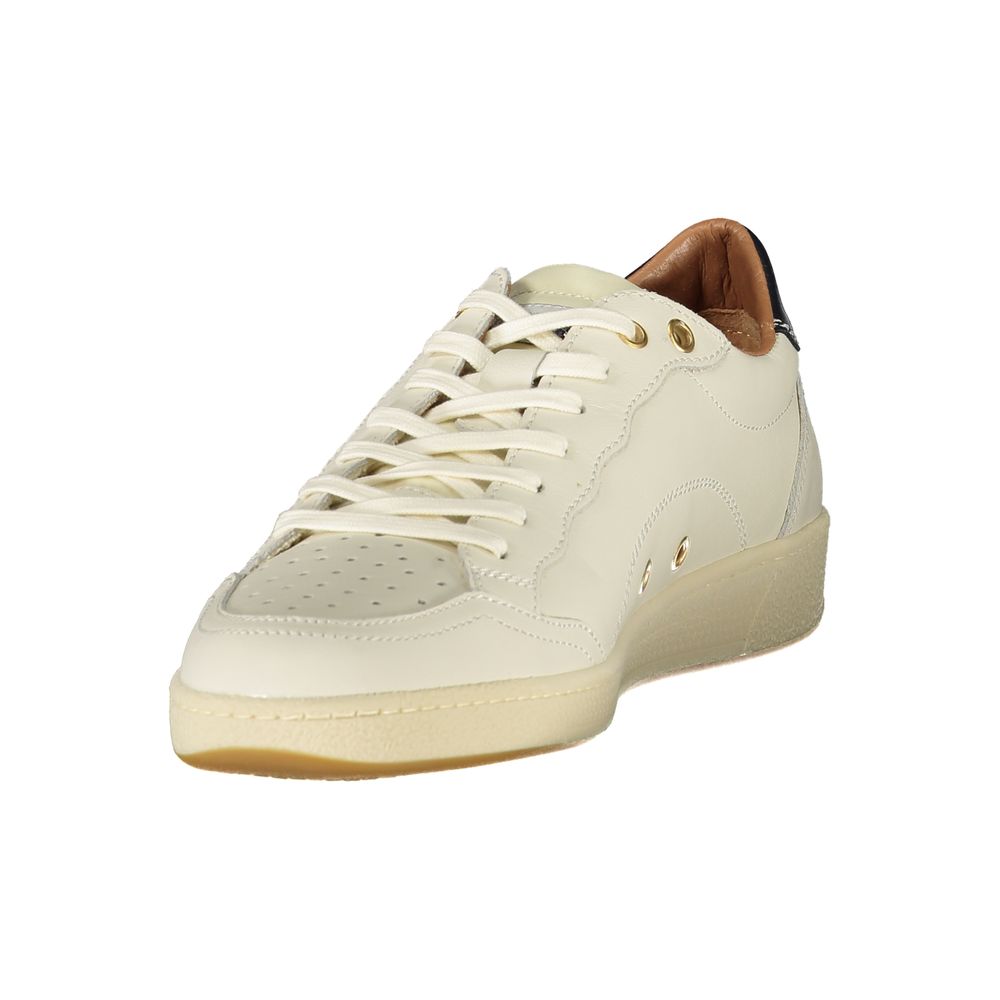 Blauer White Polyurethane Men Sneaker