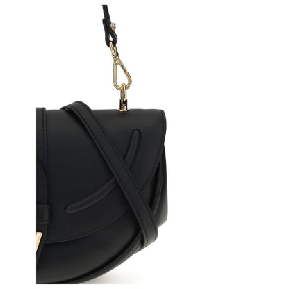 Versace Black Calf Leather Bos Taurus Shoulder Bag Versace