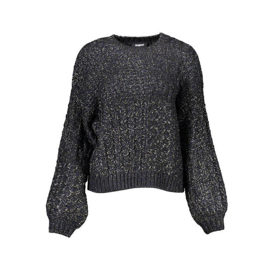 Desigual Black Acrylic Women Sweater 1728,67403481248,Black,Clothing,Desigual,L,New with tags,S,Sweaters - Clothing,Sweaters - Women - Clothing,Sweatshirts - Sweaters - Clothing,Women,Women - Clothing,XL
