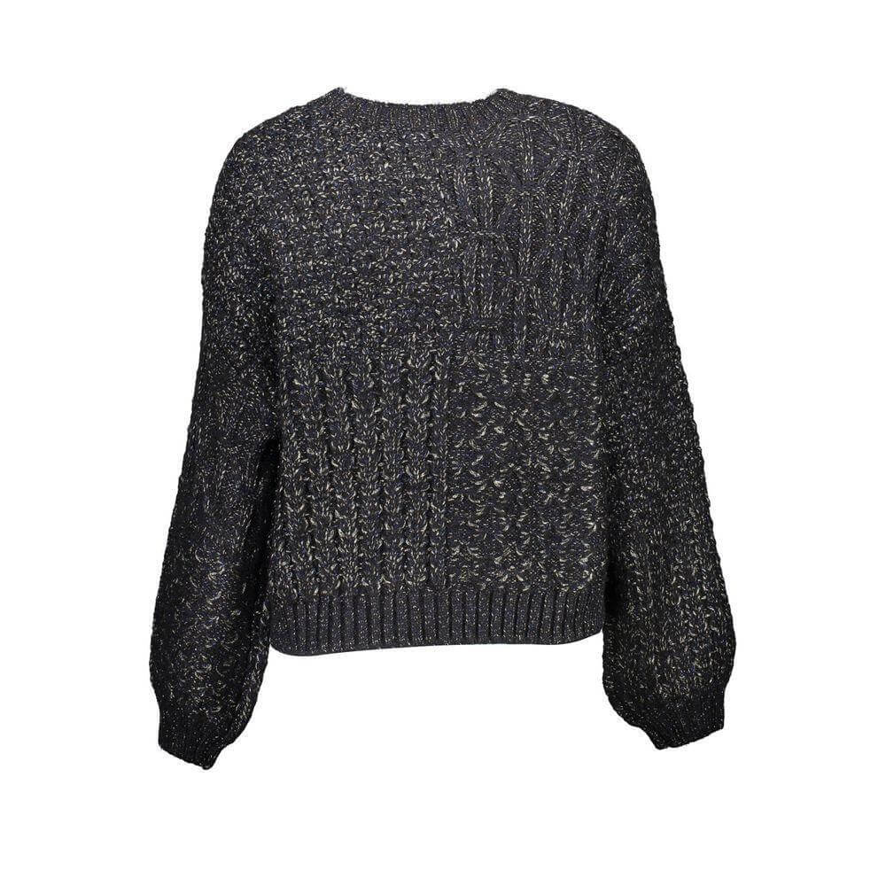 Desigual Black Acrylic Women Sweater 1728,67403481248,Black,Clothing,Desigual,L,New with tags,S,Sweaters - Clothing,Sweaters - Women - Clothing,Sweatshirts - Sweaters - Clothing,Women,Women - Clothing,XL