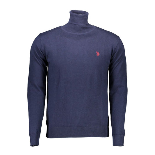 U.S. POLO ASSN. Blue Cotton Men Sweater 1728,67403481248,Blue,Clothing,Men,Men - Clothing,New with tags,Sweaters - Clothing,Sweaters - Men - Clothing,Turtlenecks - Sweaters - Clothing,U.S. POLO ASSN.,XXL