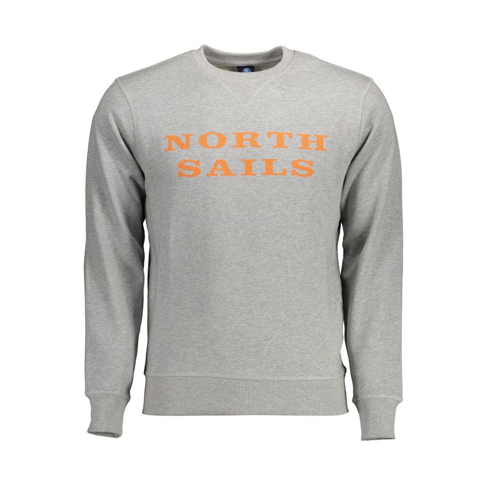 North Sails Grigio Cotton Men Sweatshirt