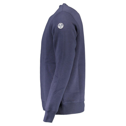 North Sails Blue Cotton Men Sweatshirt
