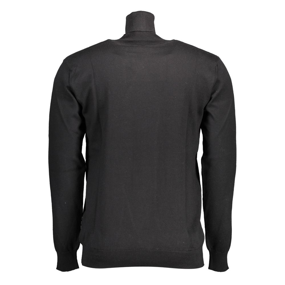 U.S. POLO ASSN. Black Cotton Men's Turtleneck Sweater