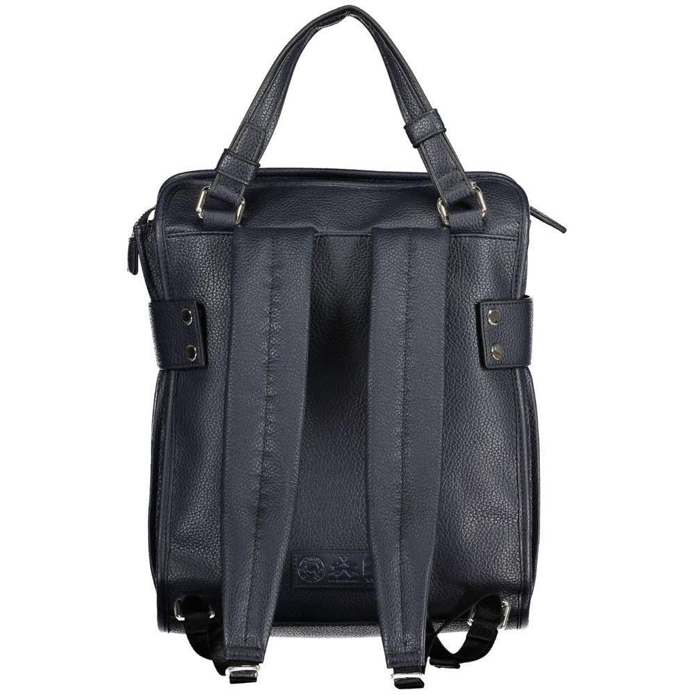 La Martina Blue Polyurethane Women Backpack