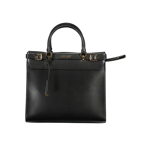 Guess Jeans Black Polyurethane Women Handbag 1728,67403481248,Bags,Black,Guess Jeans,Handbags - Bags,New with tags,Women