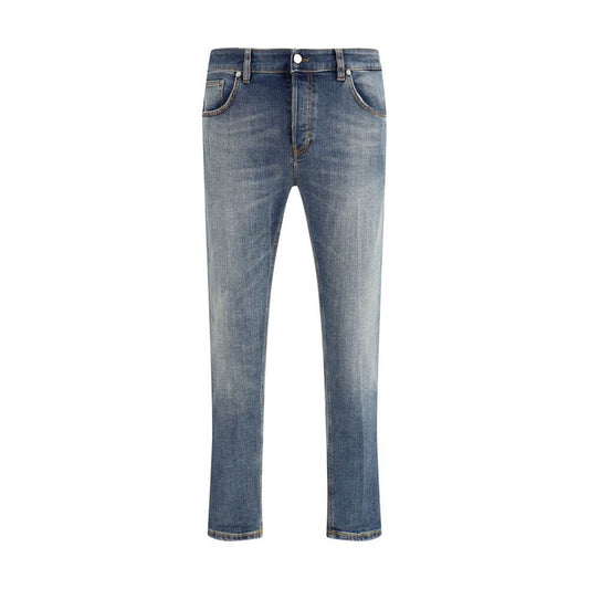 PT Torino Blue Cotton Slim Fit Jeans