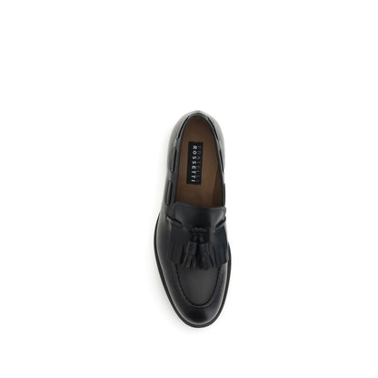 Fratelli Rossetti Black Calf Leather Bos Taurus Slip-On Loafers Fratelli Rossetti