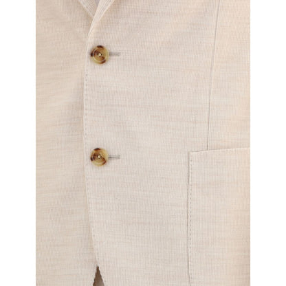 Lardini Beige Cotton Two-Piece Suit