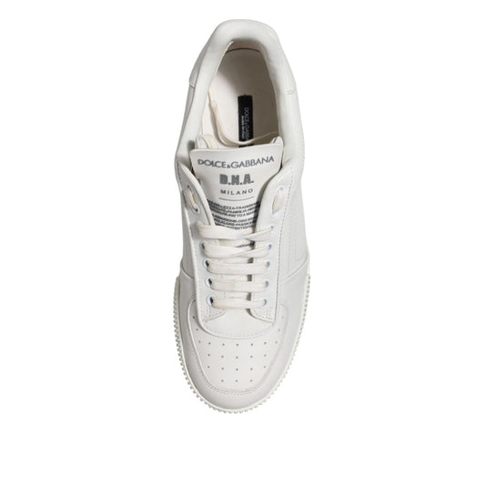 Dolce & Gabbana White Miami Leather Low Top Sneakers Shoes