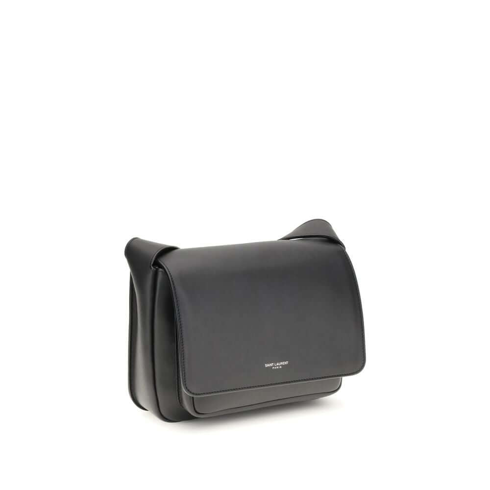 Saint Laurent Black Calf Leather Bos Taurus Shoulder Bag