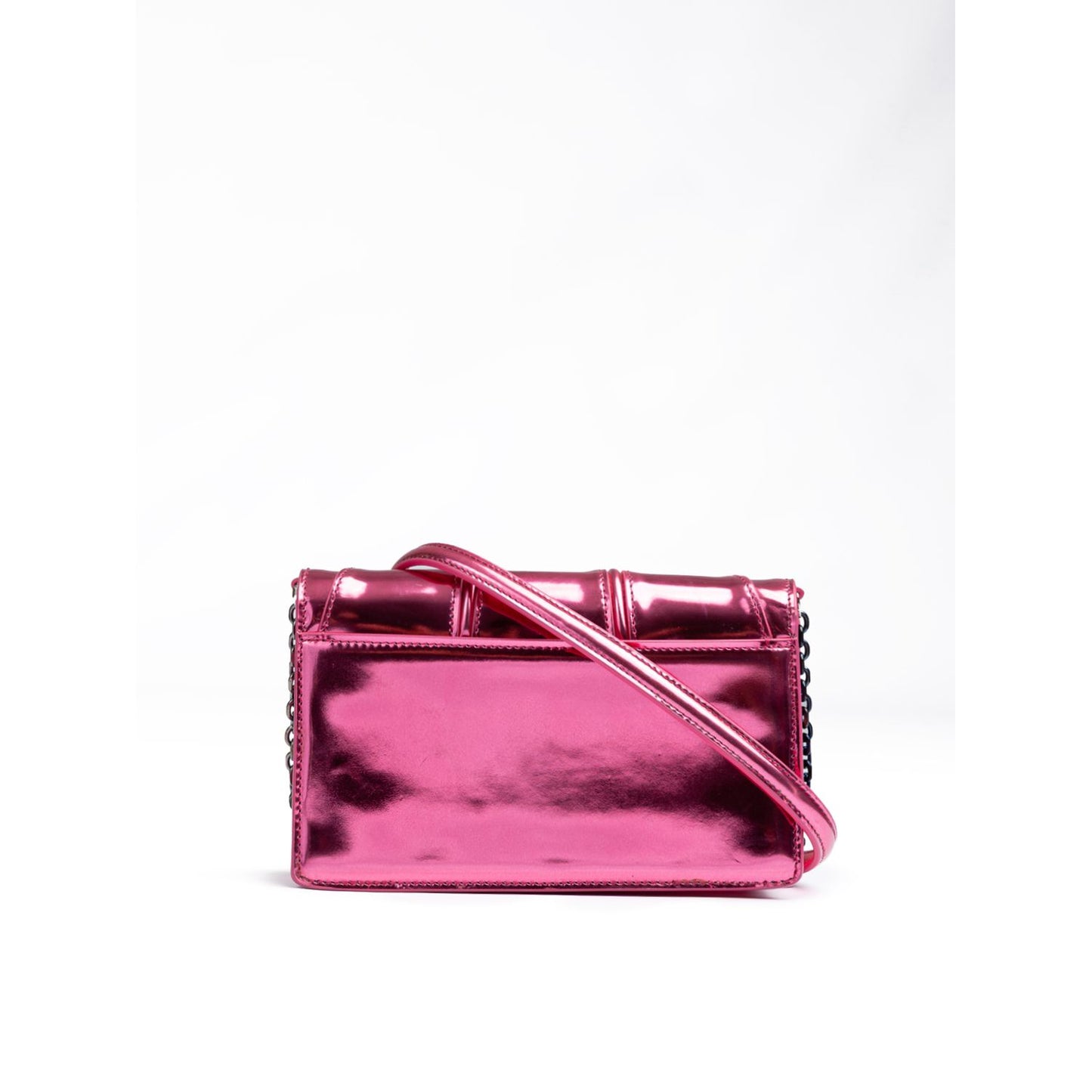 Ferrari Metal Pink GT patent leather bag with chain Ferrari