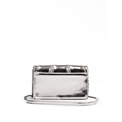 Ferrari Metal Silver GT patent leather bag with chain Ferrari