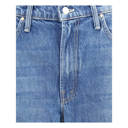 Mother Denim Blue Cotton Cropped Jeans Mother Denim