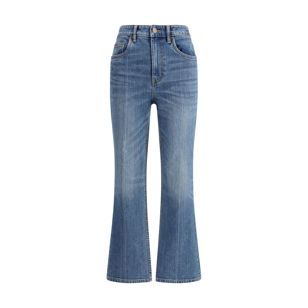 Tory Burch Light Blue Cotton Cropped Jeans Tory Burch