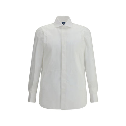 Finamore White Cotton Dress Shirt