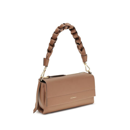 Coccinelle Beige Calf Leather Bos Taurus Shoulder Bag Coccinelle