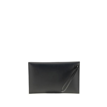 Fendi Black Leather Clutch Bag Fendi