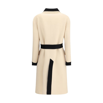 Valentino Cream Fleece Wool Coat Valentino