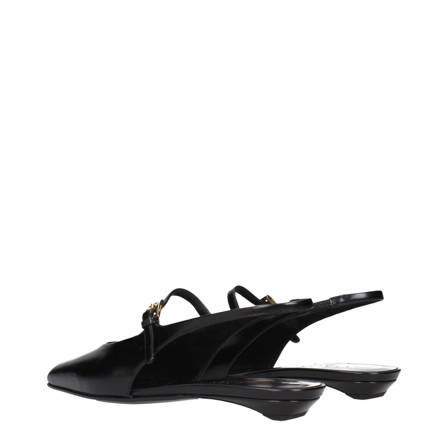 Prada Black Leather Flat Sandals 1728,75667636384,Black,EU36.5/US6.5,EU40/US10,Flat - Sandals - Shoes,New with tags,Prada,Sandals - Shoes,Shoes,Women