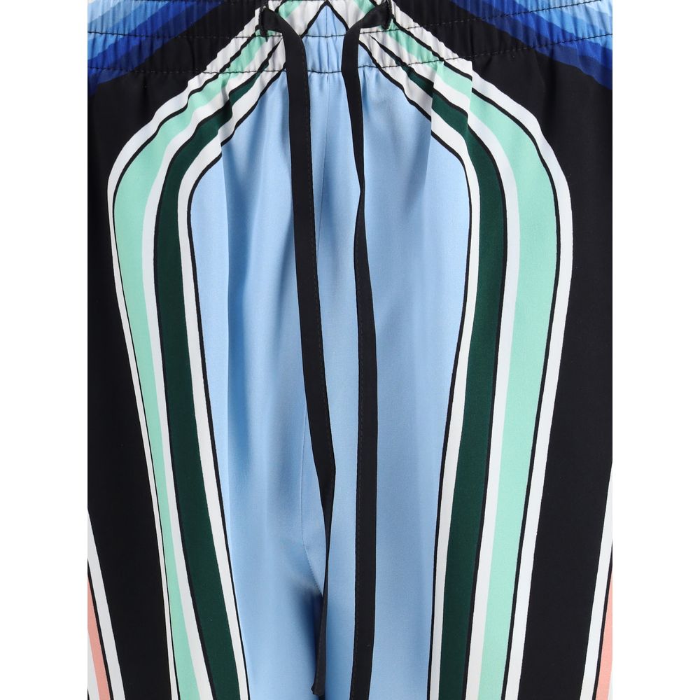 Casablanca Multicolor Silk Bermuda Shorts Casablanca