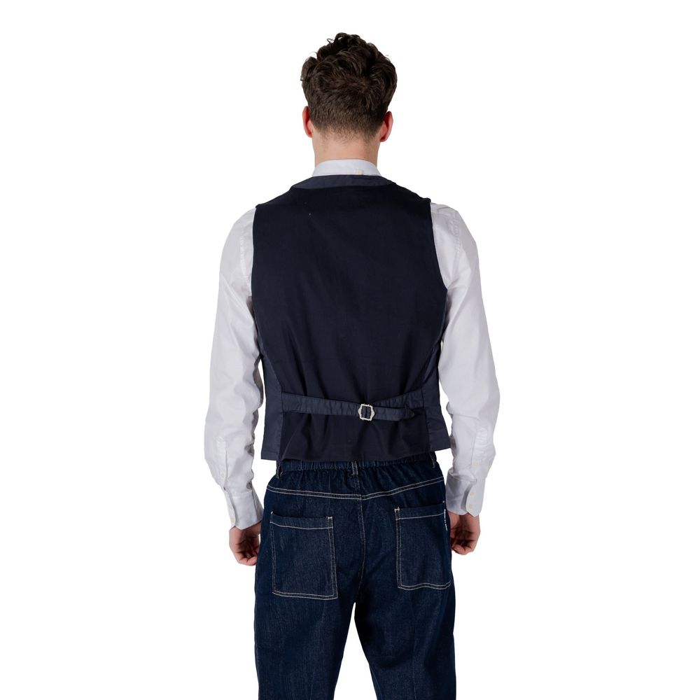 Gianni Lupo Blue Cotton Suit