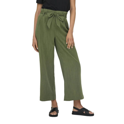 Only Green Viscose Casual Pants Only