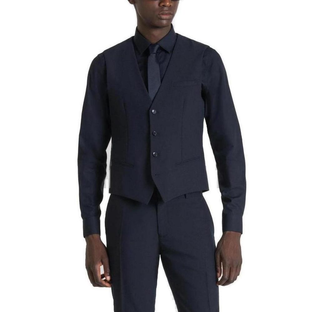 Antony Morato Blue Polyester Suit