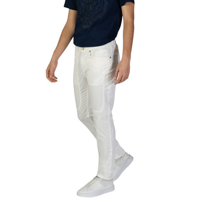 Jeckerson White Cotton Skinny Pants Jeckerson
