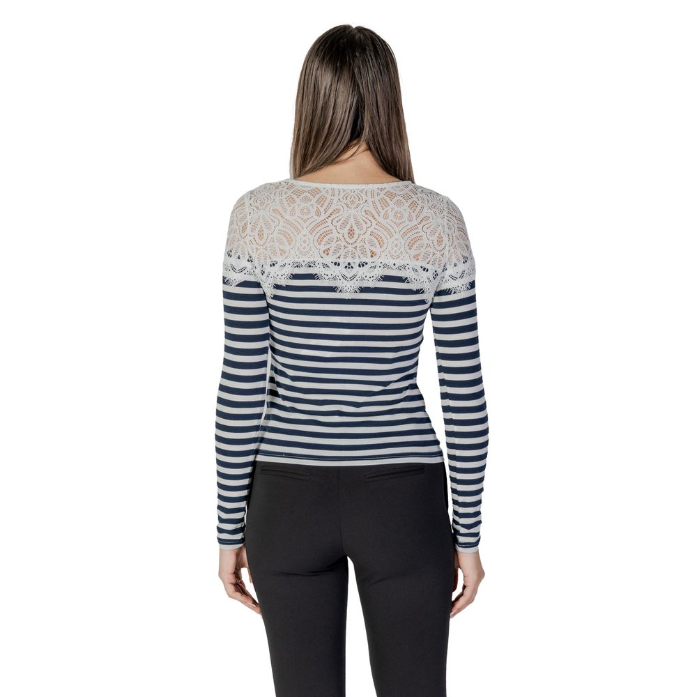 Morgan De Toi White Recycled Polyester Long Sleeve T-Shirt