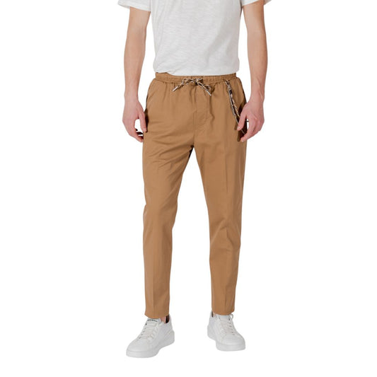 Gianni Lupo Brown Cotton Casual Pants