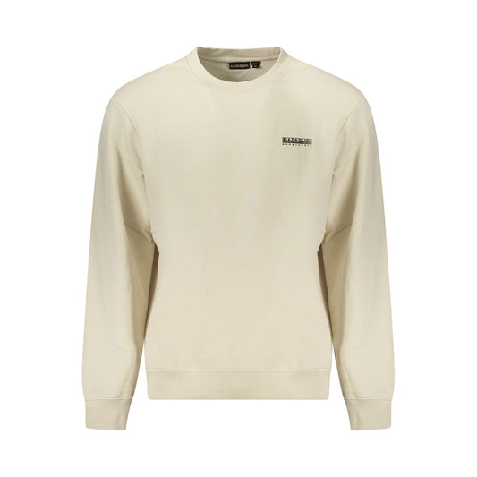 Napapijri Beige Cotton Men Sweatshirt