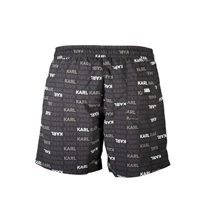 Karl Lagerfeld Nero Polyester Men's Swim Boxer