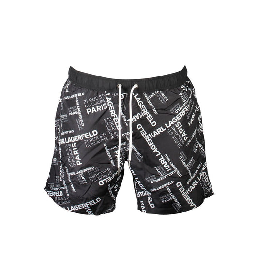 Karl Lagerfeld Black Polyester Men's Swim Boxer 1728,67403481248,Black,Clothing,Karl Lagerfeld,Men,New with tags,S,Swim Shorts - Swimwear - Clothing,Swimwear - Clothing